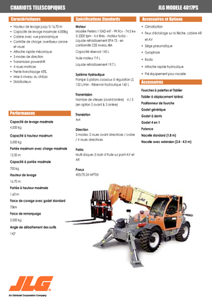 Telescoopladers JLG 4017 PS
