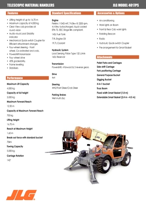 Telescoopladers JLG 4017 PS
