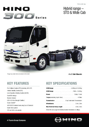 Bakwagen Hino 300 616 WIDE - HYBRID