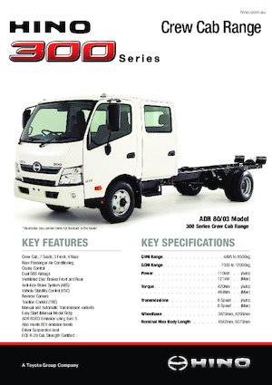 Bakwagen Hino 300 917 CREW 4x2