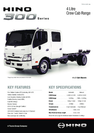 Bakwagen Hino 300 917 WIDE CREW