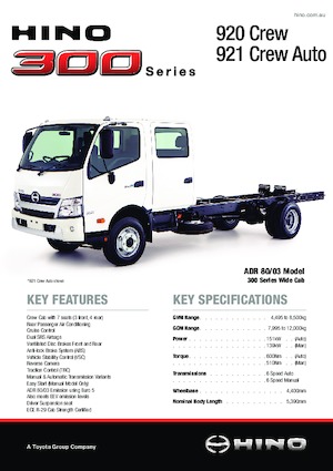 Bakwagen Hino 300 921 CREW 4x2