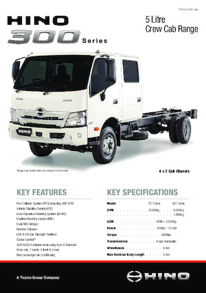 Bakwagen Hino 300 921 WIDE CREW