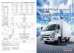 Bakwagen Hino 300 XKU710L-HKUTSR3 hybrid 4x2