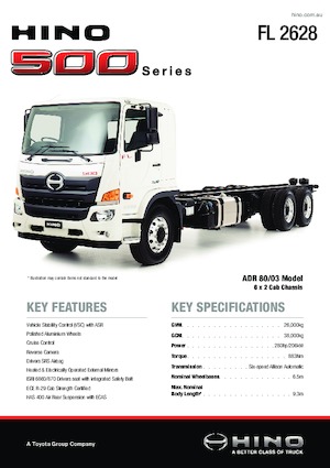 Bakwagen Hino 500 FL 2628 6x2