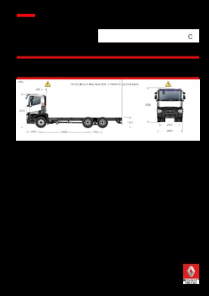 Bakwagen Renault C 460 8X4*4 R TRIDEM
