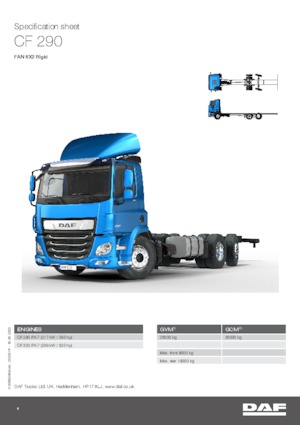 Bakwagen DAF CF 290 FAN