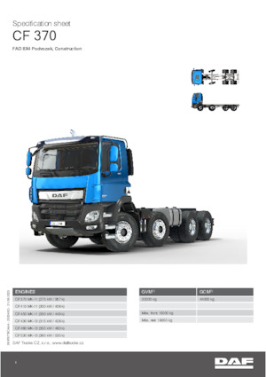Bakwagen DAF CF 370 FAD Construction