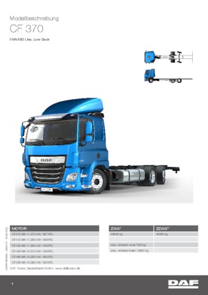 Bakwagen DAF CF 370 FAN Low Deck
