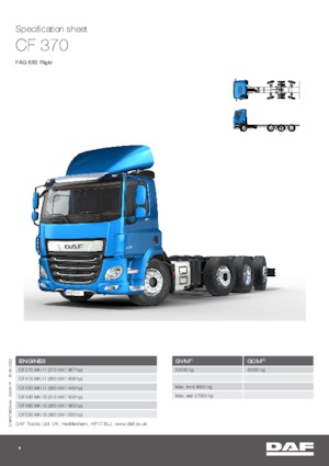 Bakwagen DAF CF 370 FAQ