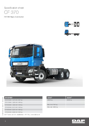 Bakwagen DAF CF 370 FAT Construction