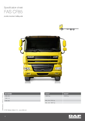 Bakwagen DAF CF 85.460 FAS SLEEPER CAB