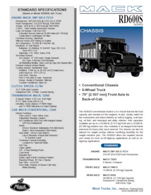 Bakwagen Mack RD690S CA49 EM7-300 E-TECH 6x4