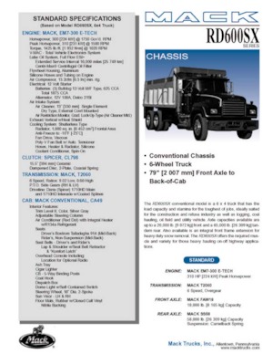 Bakwagen Mack RD690SX CA49 EM7-300 E-TECH 6x4