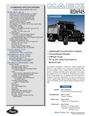 Bakwagen Mack RD694S CA49 EM5-250 6x4