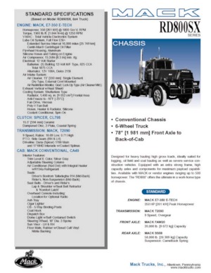Bakwagen Mack RD890SX CA49 E7-350 E-TECH 6x4