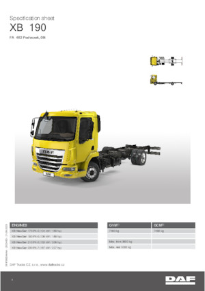 Bakwagen DAF XB 190 FA 08t