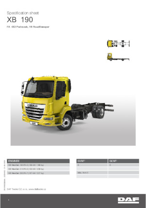 Bakwagen DAF XB 190 FA 16t RoadSweeper