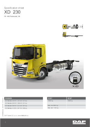 Bakwagen DAF XD 230 FA 19t