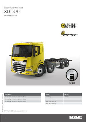 Bakwagen DAF XD 370 FAD