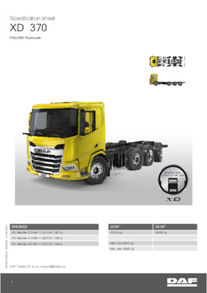 Bakwagen DAF XD 370 FAQ