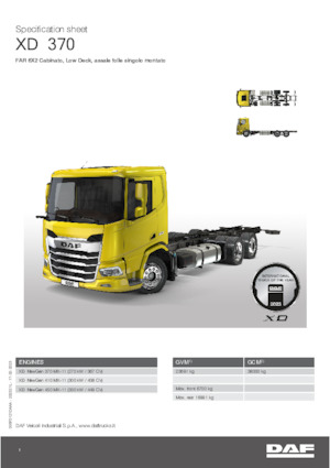 Bakwagen DAF XD 370 FAR Low Deck