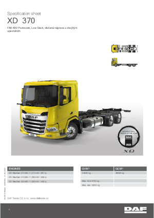 Bakwagen DAF XD 370 FAS Low Deck