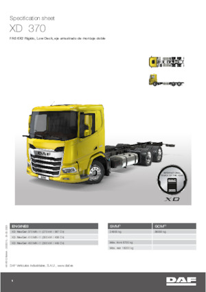 Bakwagen DAF XD 370 FAS Low Deck