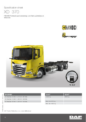 Bakwagen DAF XD 370 FAS Low Deck