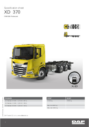 Bakwagen DAF XD 370 FAW