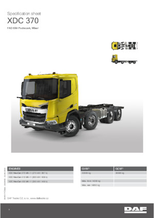 Bakwagen DAF XDC 370 FAD Mixer