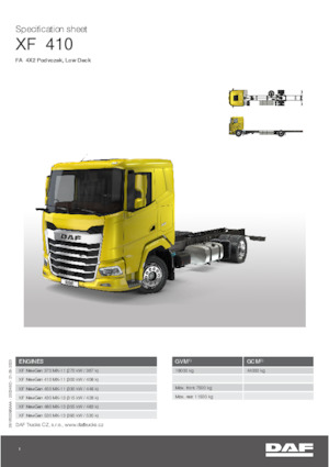 Bakwagen DAF XF 410 FA Low Deck