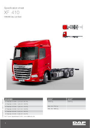 Bakwagen DAF XF 410 FAN Low Deck