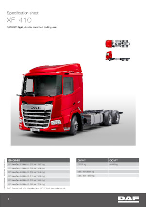 Bakwagen DAF XF 410 FAS