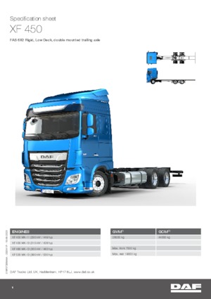 Bakwagen DAF XF 450 FAS Low Deck