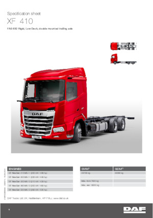 Bakwagen DAF XF 480 FAS Low Deck