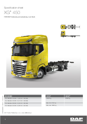 Bakwagen DAF XG+ 480 FAN Low Deck