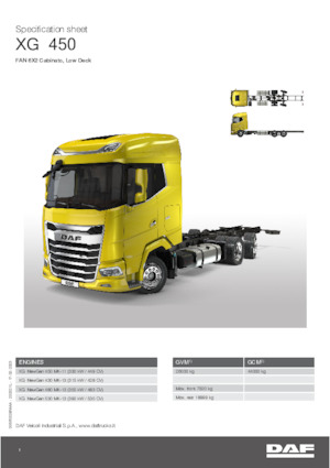 Bakwagen DAF XG 430 FAN Low Deck