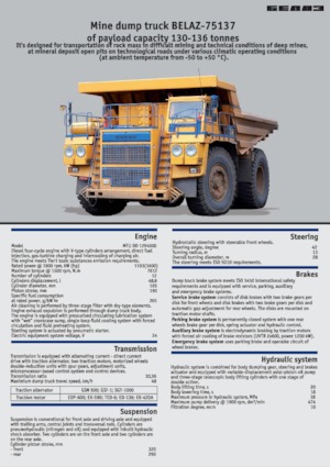 Stortwagen met achterwaartse kanteling Belaz 75137