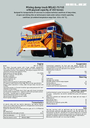 Stortwagen met achterwaartse kanteling Belaz 75710