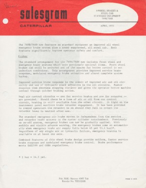 Stortwagen met achterwaartse kanteling Caterpillar 769B