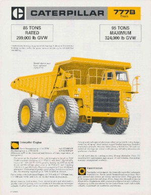 Stortwagen met achterwaartse kanteling Caterpillar 777B