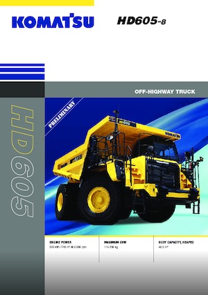 Stortwagen met achterwaartse kanteling Komatsu HD605-8E0