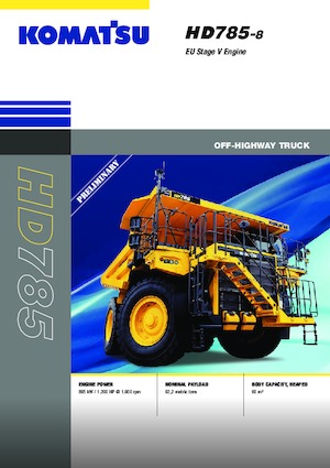 Stortwagen met achterwaartse kanteling Komatsu HD785-8E0