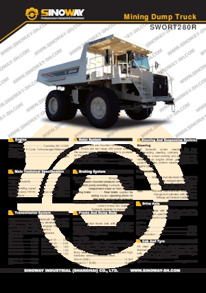 Stortwagen met achterwaartse kanteling Sinoway SWORT280R