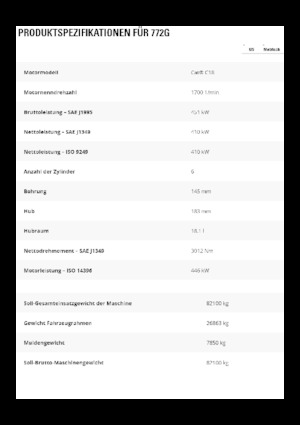 Stortwagen met achterwaartse kanteling Caterpillar 772G