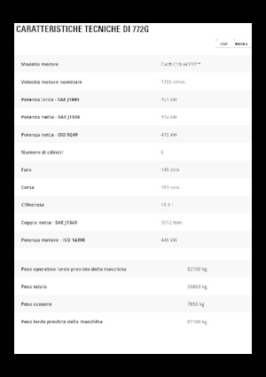 Stortwagen met achterwaartse kanteling Caterpillar 772G