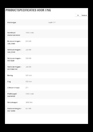 Stortwagen met achterwaartse kanteling Caterpillar 775G