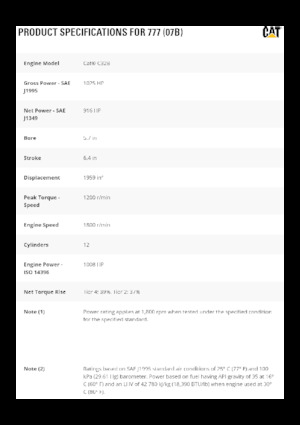 Stortwagen met achterwaartse kanteling Caterpillar 777 (07B)