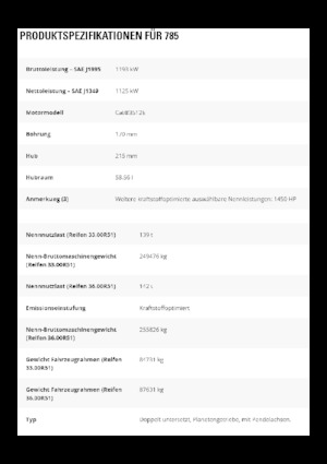 Stortwagen met achterwaartse kanteling Caterpillar 785